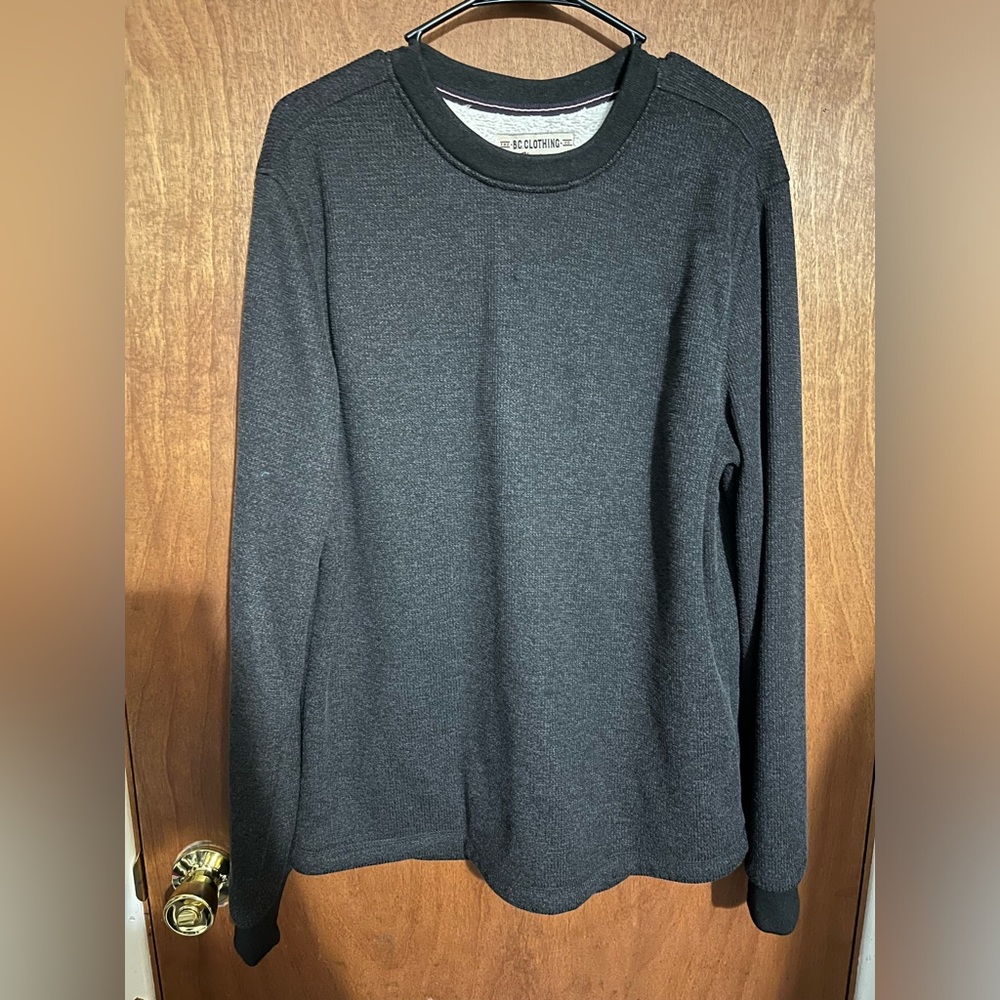 The BC Clothing Company Heritage Sherpa Lined Waffle Knit Crewneck